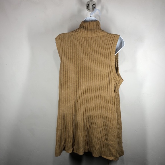 Lauren Ralph Lauren tan sweater vest cardigan size 1X - Picture 6 of 9